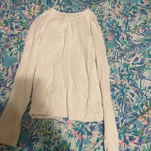 athelta white long sleeve shirt